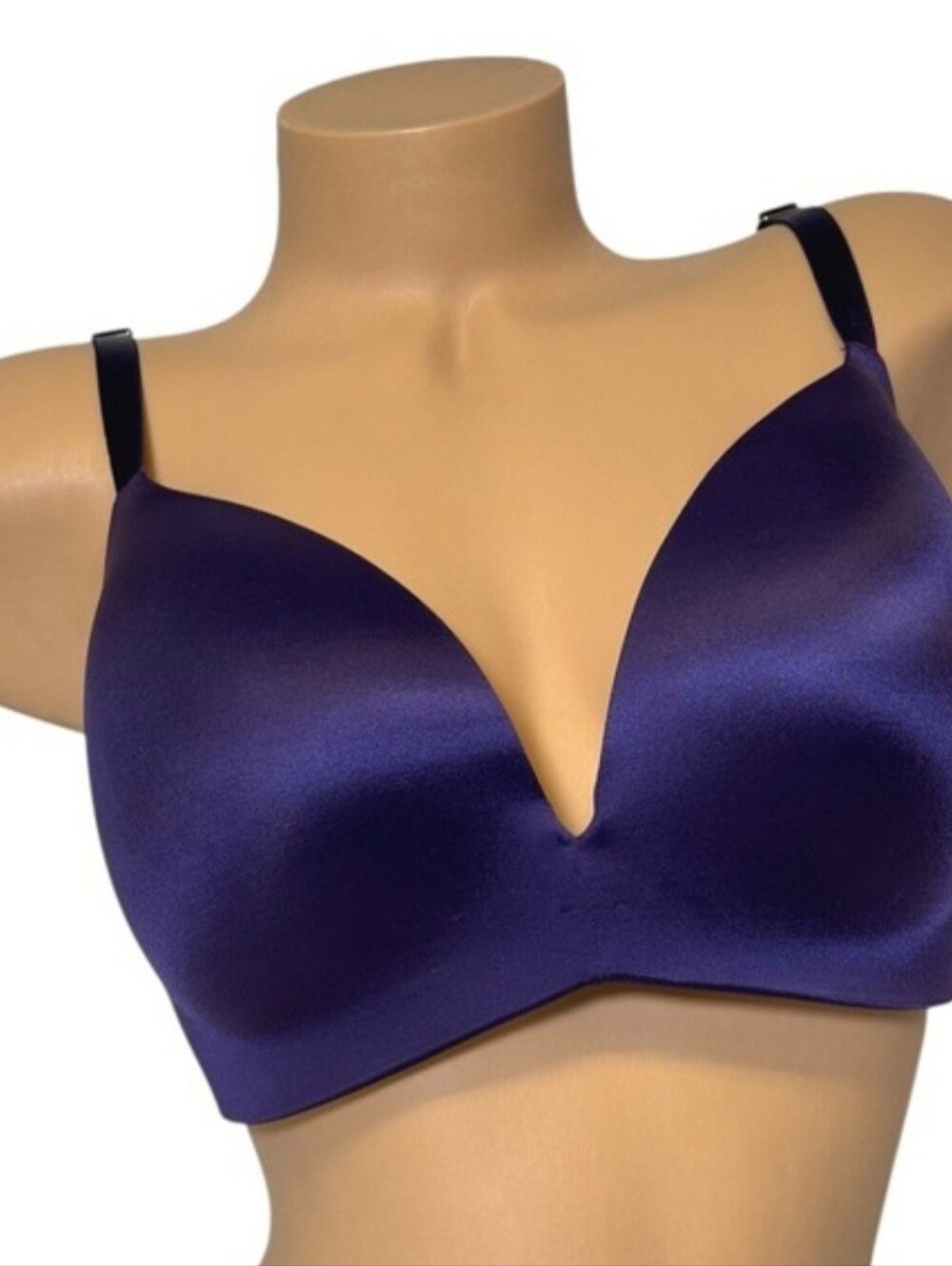 VICTORIAS SECRET 36DD So Obsessed Wireless Padded Push Up Bra Smooth Dark Violet